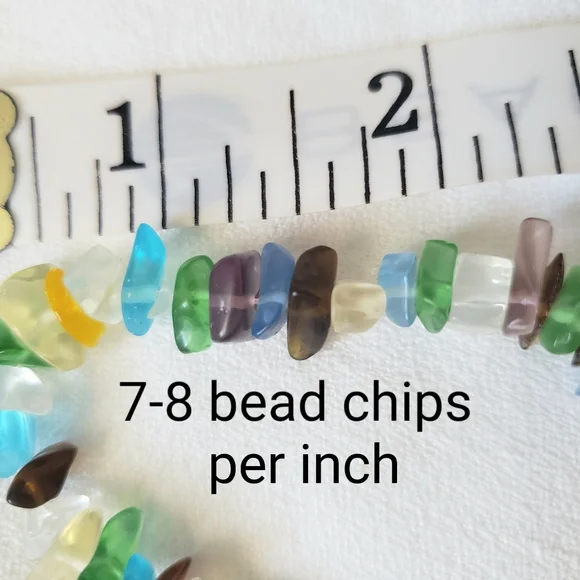 Two Long Strands Stone/ Glass Chips - Picture 9 of 12